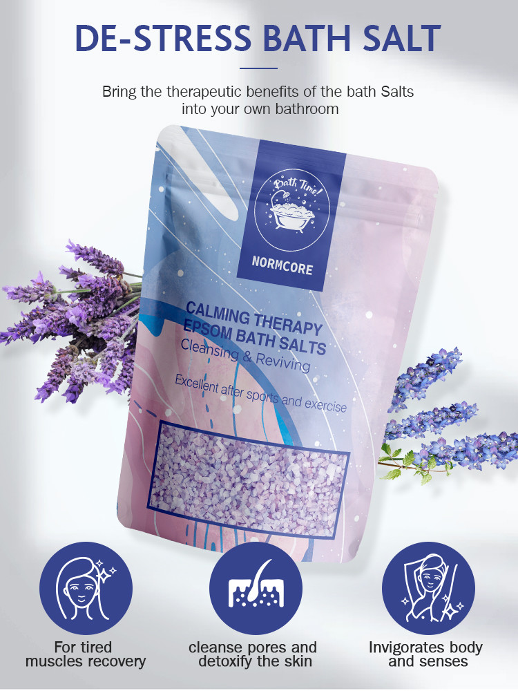 Organic Vegan Pink Sea Salt Bag , Relaxing Healing Detox Spa Crystal Soak Bath Salt