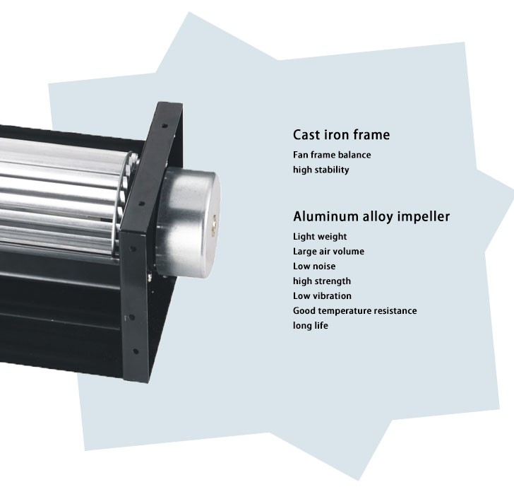 220v AC Cross Flow Blower Fan , Cross Flow Cooling Fan Sleeve / Ball Bearing For Oven