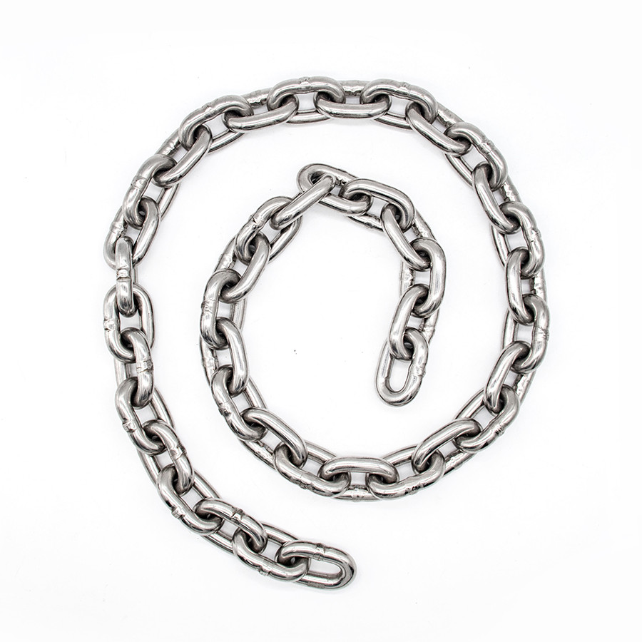 Silver Stainless Steel Link Chain Corrosion Resistance Rust Resistance