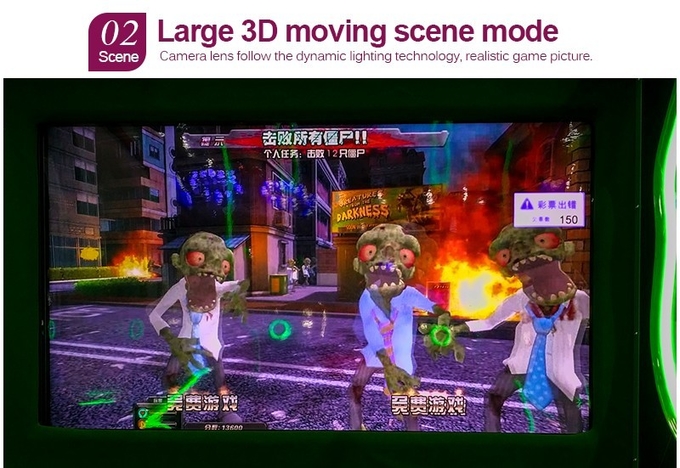kid favor double player Zombie Outbreak Water Shooting game machine with zombie theme