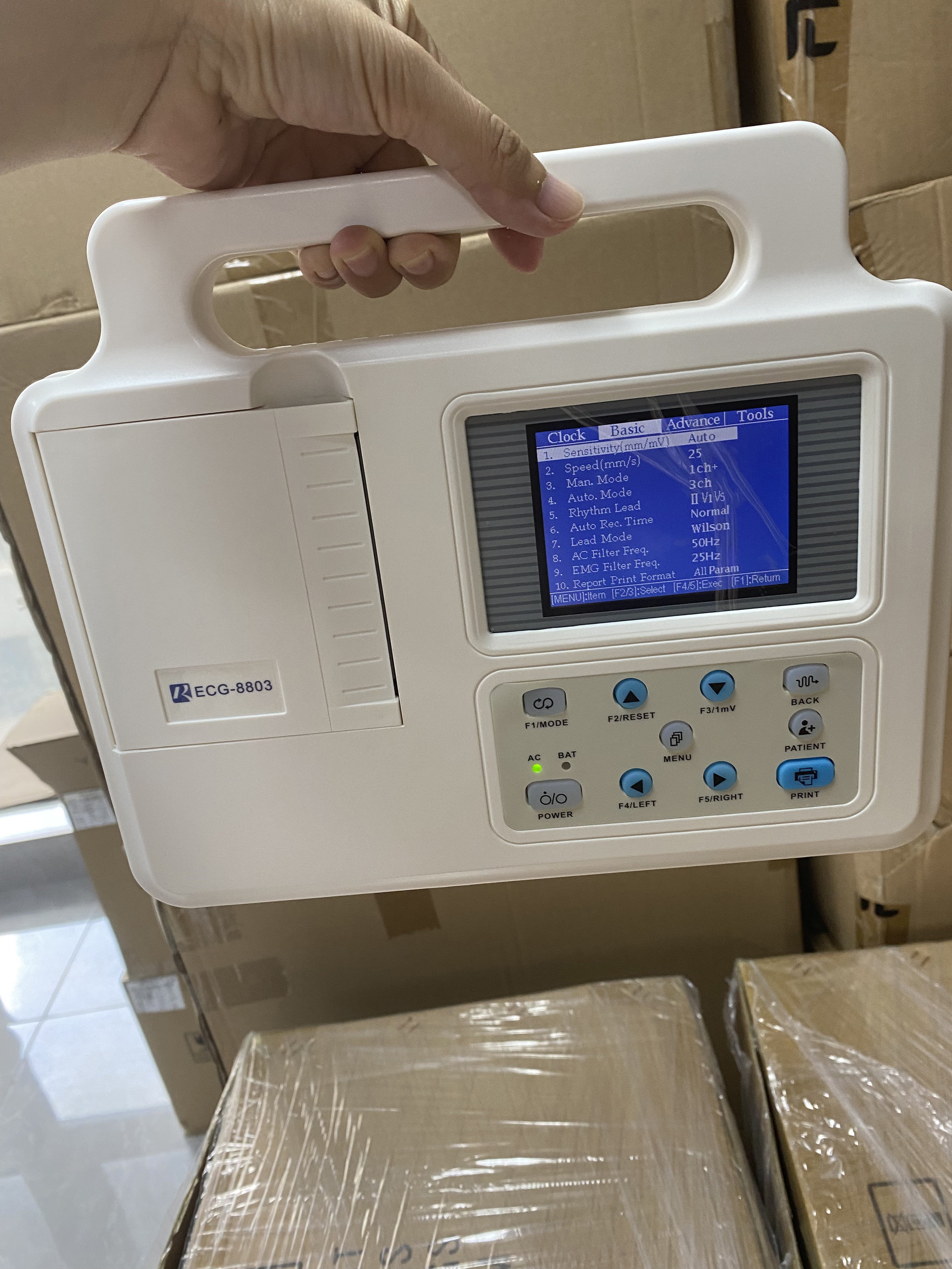 12 Lead Single / Three Channel Medical ECG Machine Small Size For Hospital