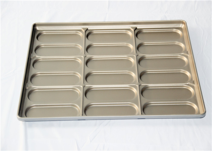 PTFE Non Stick 670x511x40mm Hot Dog Bun Baking Pan