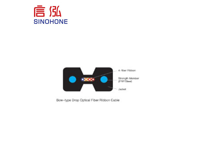 Environment Friendly Fiber Drop Cable , Fiber Breakout Cable Simple Structure