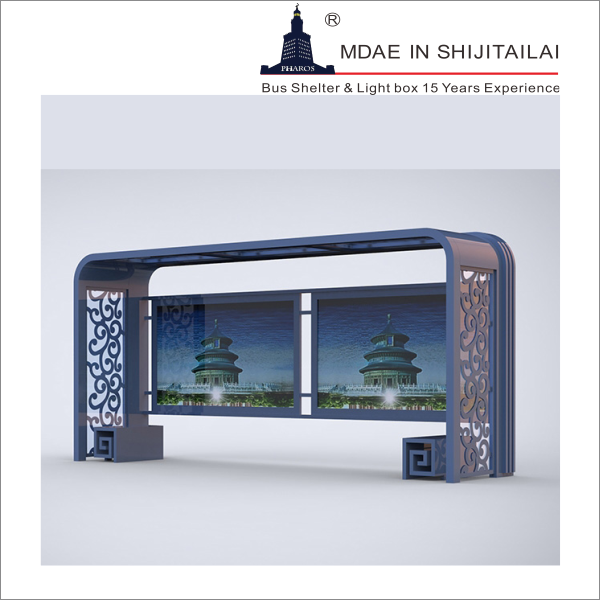 Wifi Solar T8 Tubes Lcd Bus Station Shelter