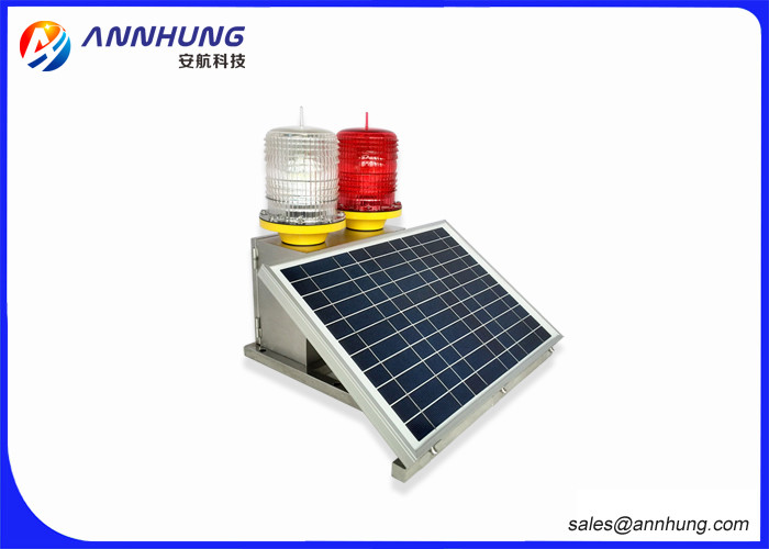 60W IP65 Double Solar Powered Warning Lights Medium - Intensity Flash Mode