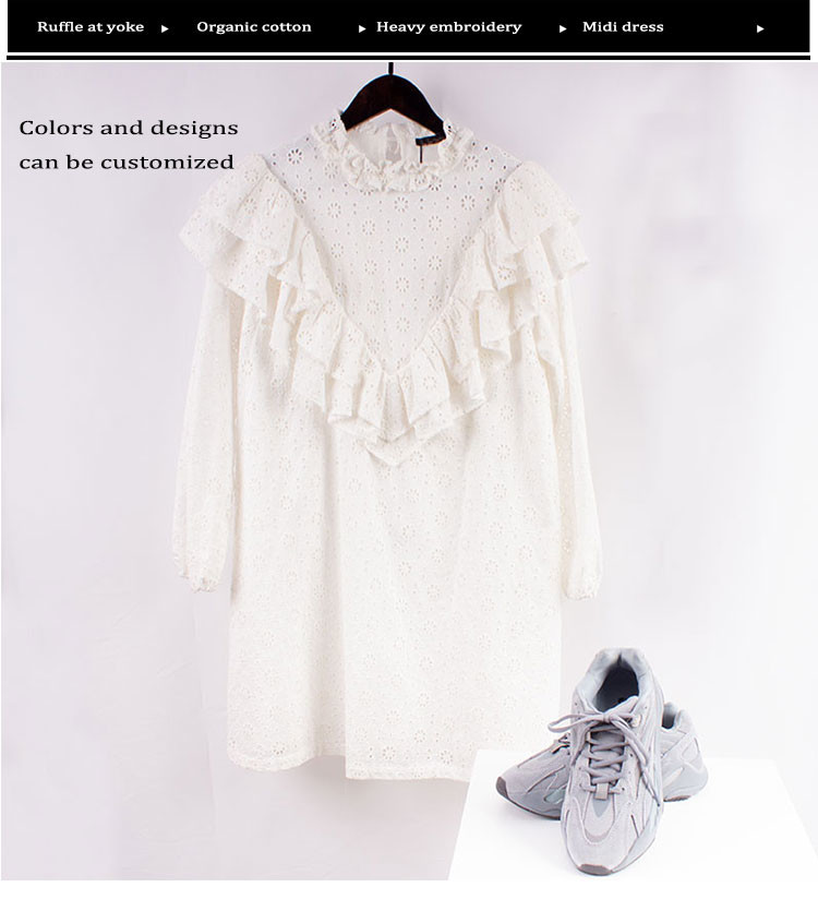 Breathable Heavy embroidery 70 Organic Cotton Dress