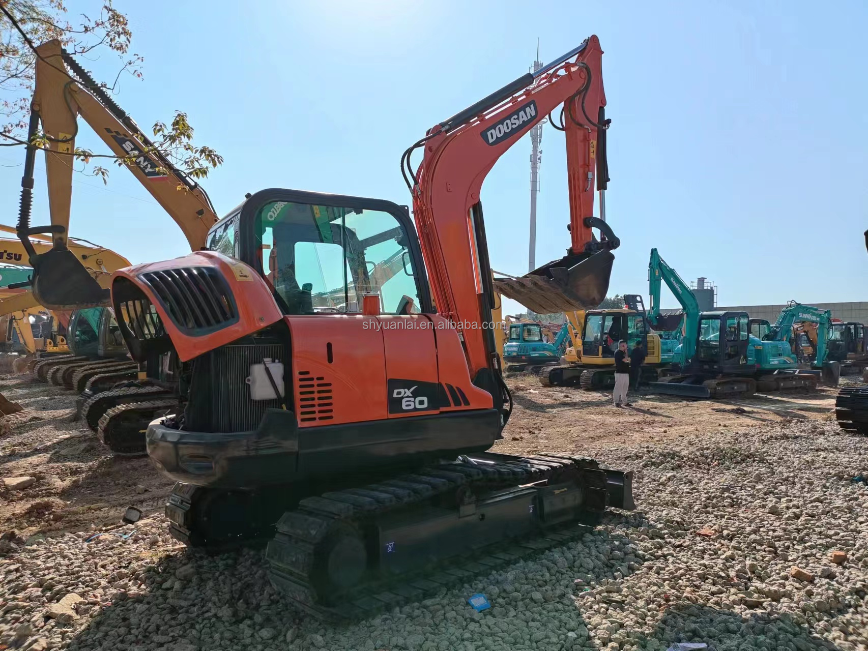 6 Ton Used DH60 Mini Excavator With DX60 And Original Hydraulic Cylinder