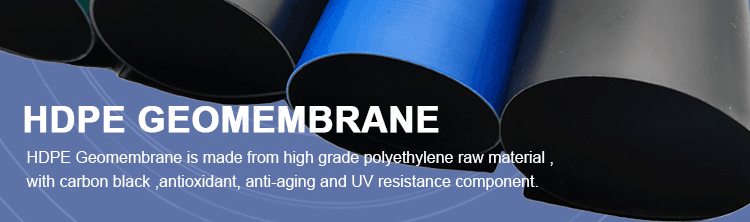 0.75Mm 2m-8m Width HDPE Geomembrane for Geomembrane Water Liners 1.0mm Thickness