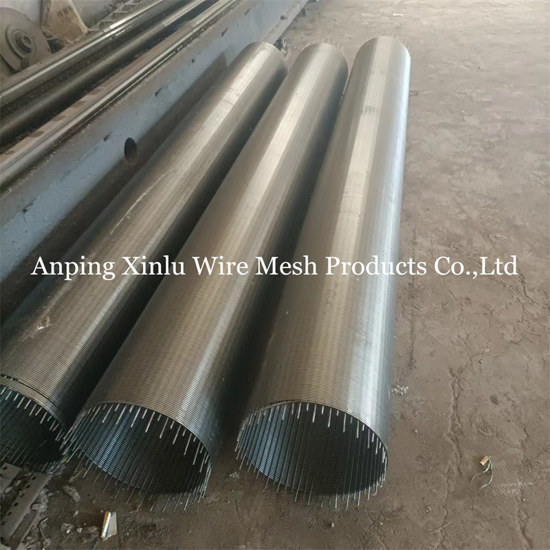14" SS316L Johnson Type Vee Wire Water Well Screen Pipe With Male / Female Threaded Ends