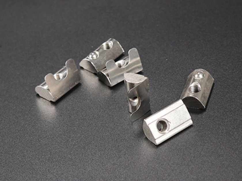 T-slot Nut Self Aligning Slide-in T-Nut With Ball Stainless Steel Spring Compatible T Slot M8 Nut With Spring Loaded Ball