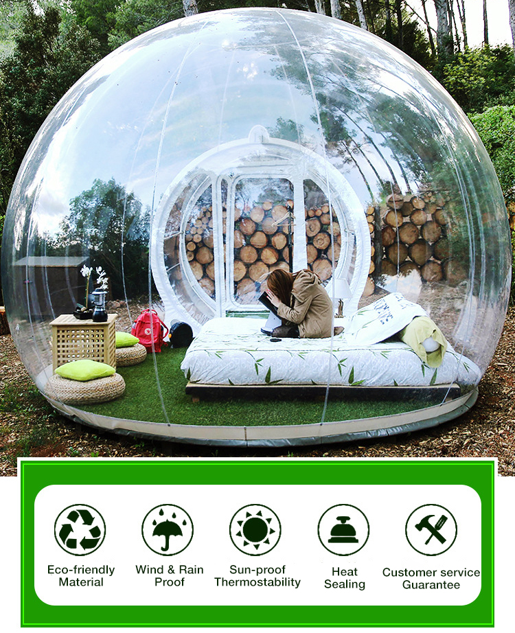 Dome Tent Luxurious Inflatable Bubble House Lodge Party Rental ODM