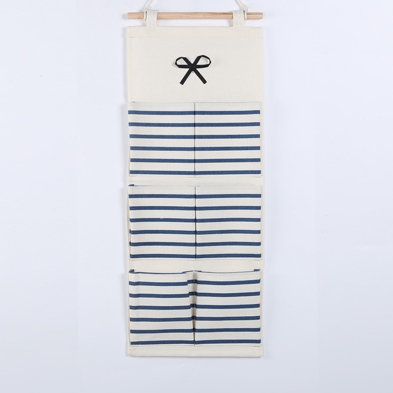 Puting hanging storage bag pockets organizer door wall chest holder customized blue
