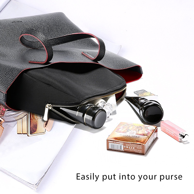 Stylish Polyester Cosmetic Toiletry Bag With Gold - Tone Metal Zipper Closure