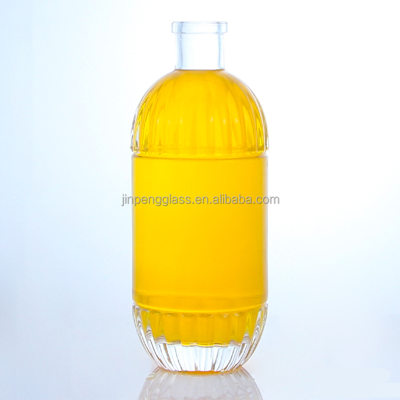 375ml 500ml 700ml 750ml Glass Bottles of Tequila Whiskey Vodka Spirit with Corks