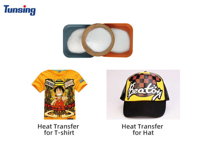 White TPU Heat Transfer Powder For DTF Printing On Textile Fabric