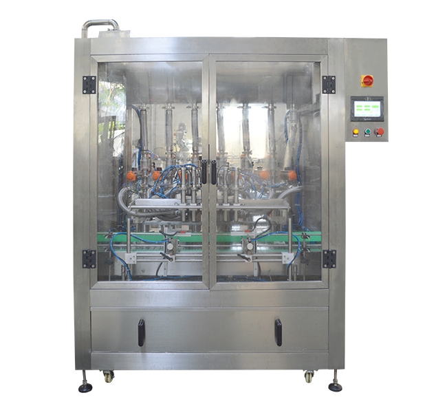 4 Nozzles Chilli Sauce Filling Capping Labeling Machine 2400BPH