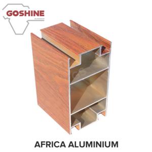 China Red Wood Finish Aluminium Profiles High Coating Hardness And Strong Adhesion on sale