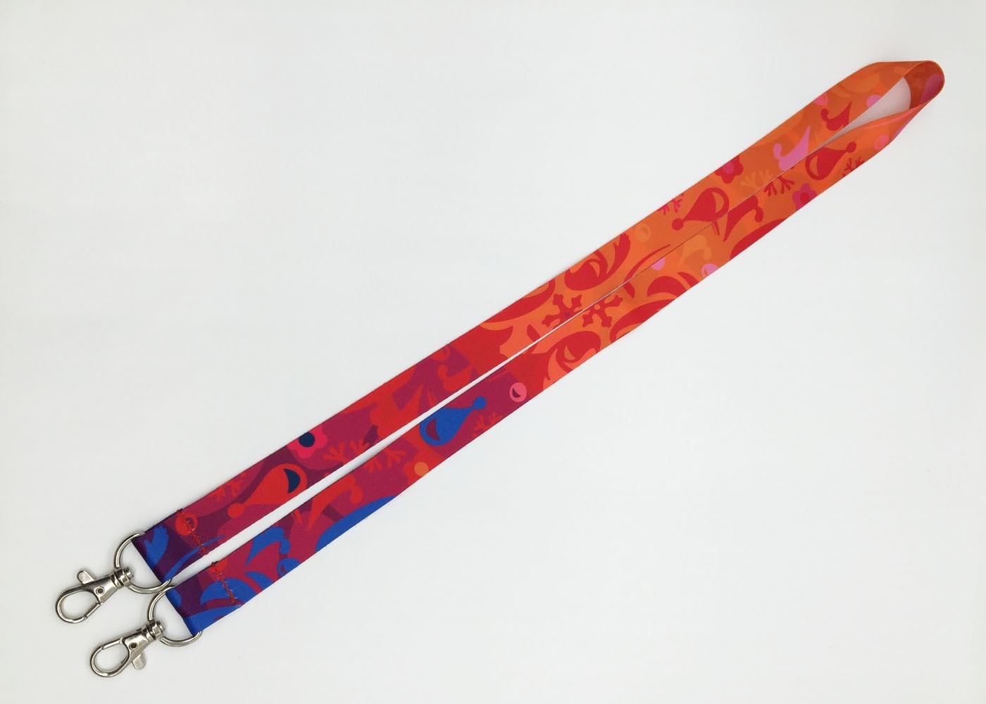 Polyester Printing Dye Sublimation Lanyards , Id Badge Neck Strap With Custom Logo