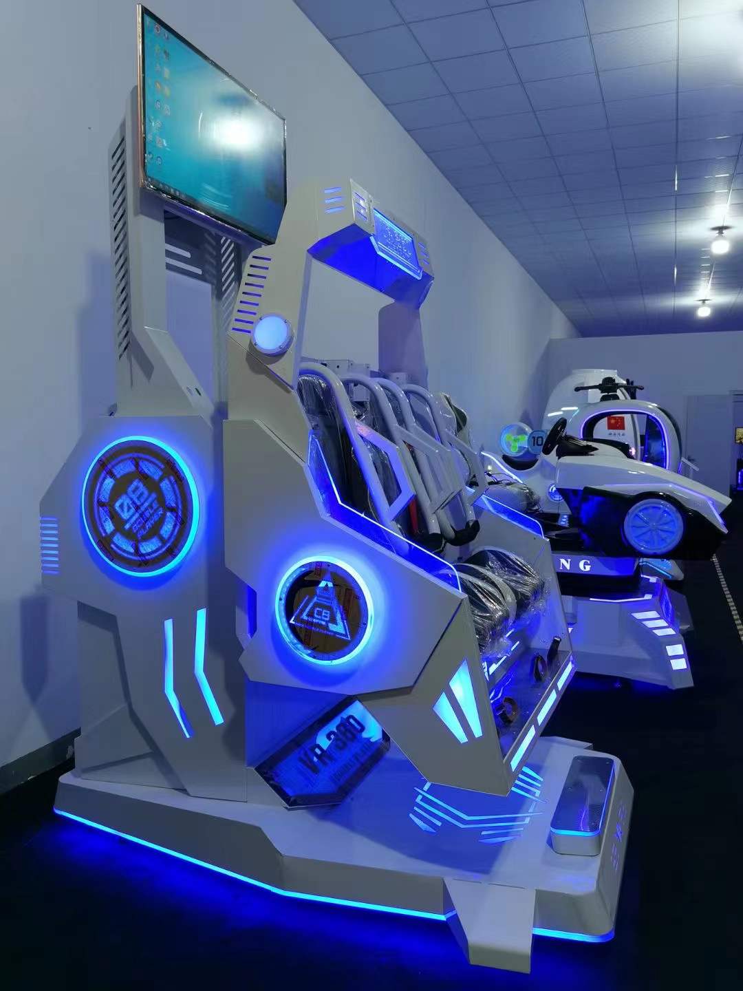 High return vr technology 9d machine 360 vr simulator roller coaster for vr game zone