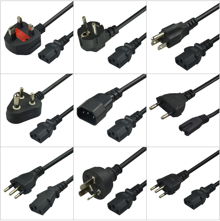 OEM Male C14 To Female C13 AC Power Extension Cable C13 C14 Power Cord