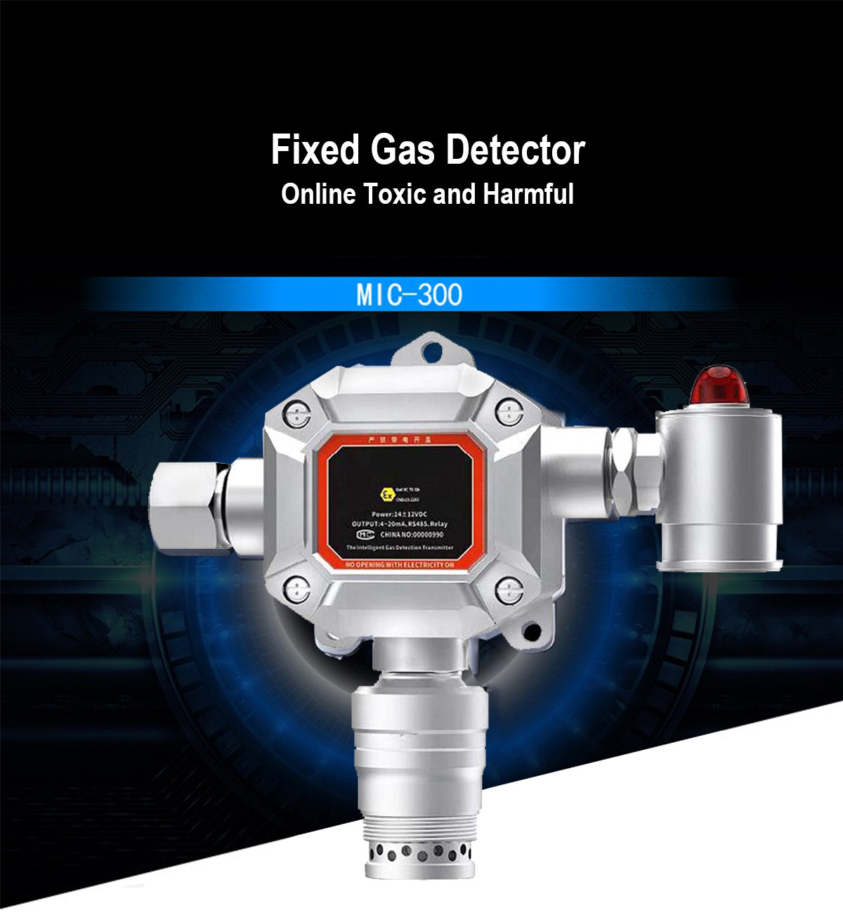 Zetron MIC300 Co Gas Analyzer Normal Type Import Sensor Concentration 0-500ppm 0-1000ppm