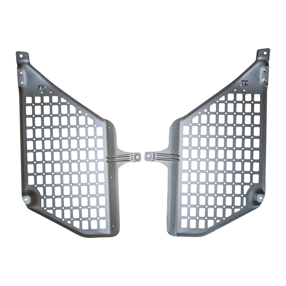 Convenient Black Molle Rear Window Storage Panels for Offroad Gear and Recovery Tools