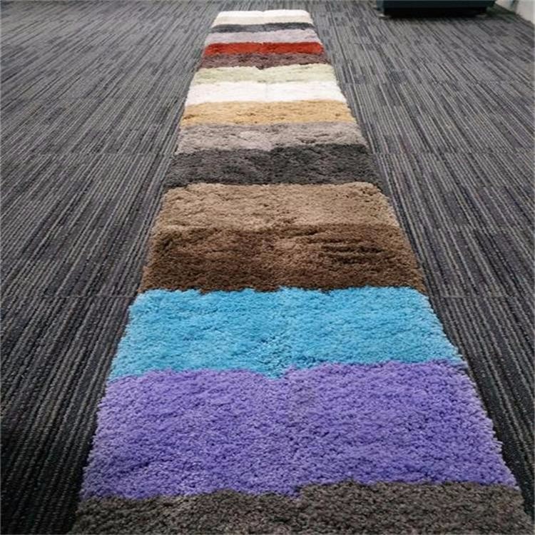 Striped design shaggy embroidered living room polyester area rug