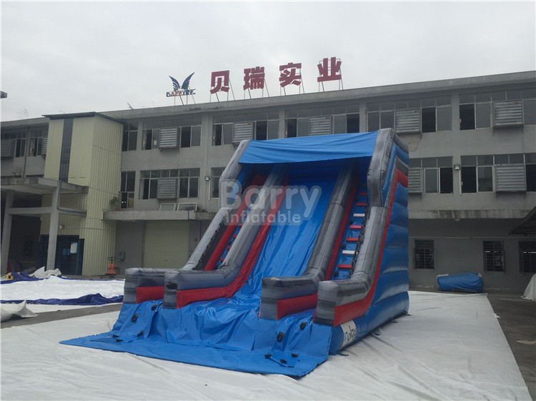 Amusement Commercial Inflatable Water Slide With Pool Silk Printing