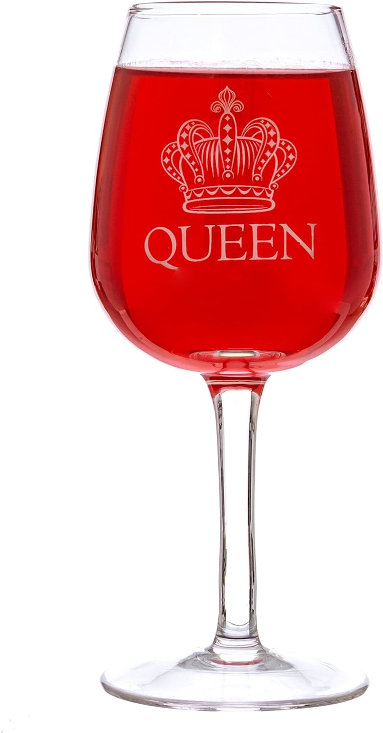 King Beer & Queen Wine Glass Set For Newlyweds Anniversaries
