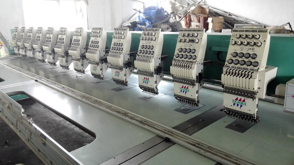 Automatic Used Tajima 12 Head Embroidery Machine 9 Needles Multipurpose