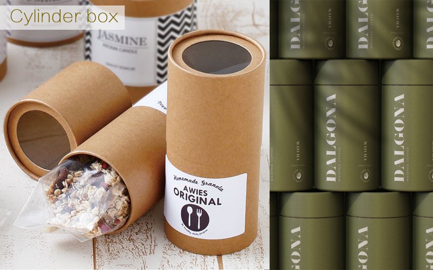 Recyclable Tea Coffee Kraft Tubes Packaging Brown CMYK Printing