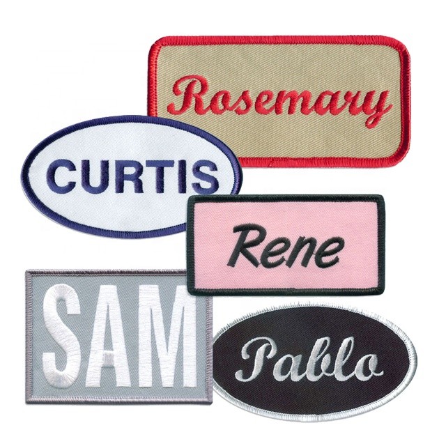 7.6cm Logo Embroidery Patch Farbric Iron On Badges For Shoes Vests
