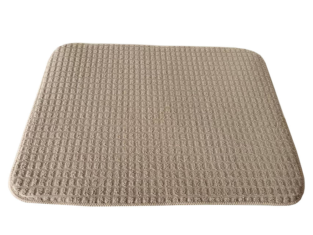Eco Friendly Kitchen Dish Drying Mat Microfiber With Sponge For Kitchen Dish Mat