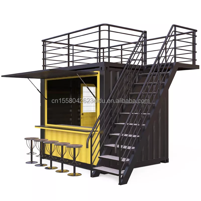 Wooden Outdoor Customized Coffee Booth Mall Kiosk 10ft Container Shop for Modern Hotel