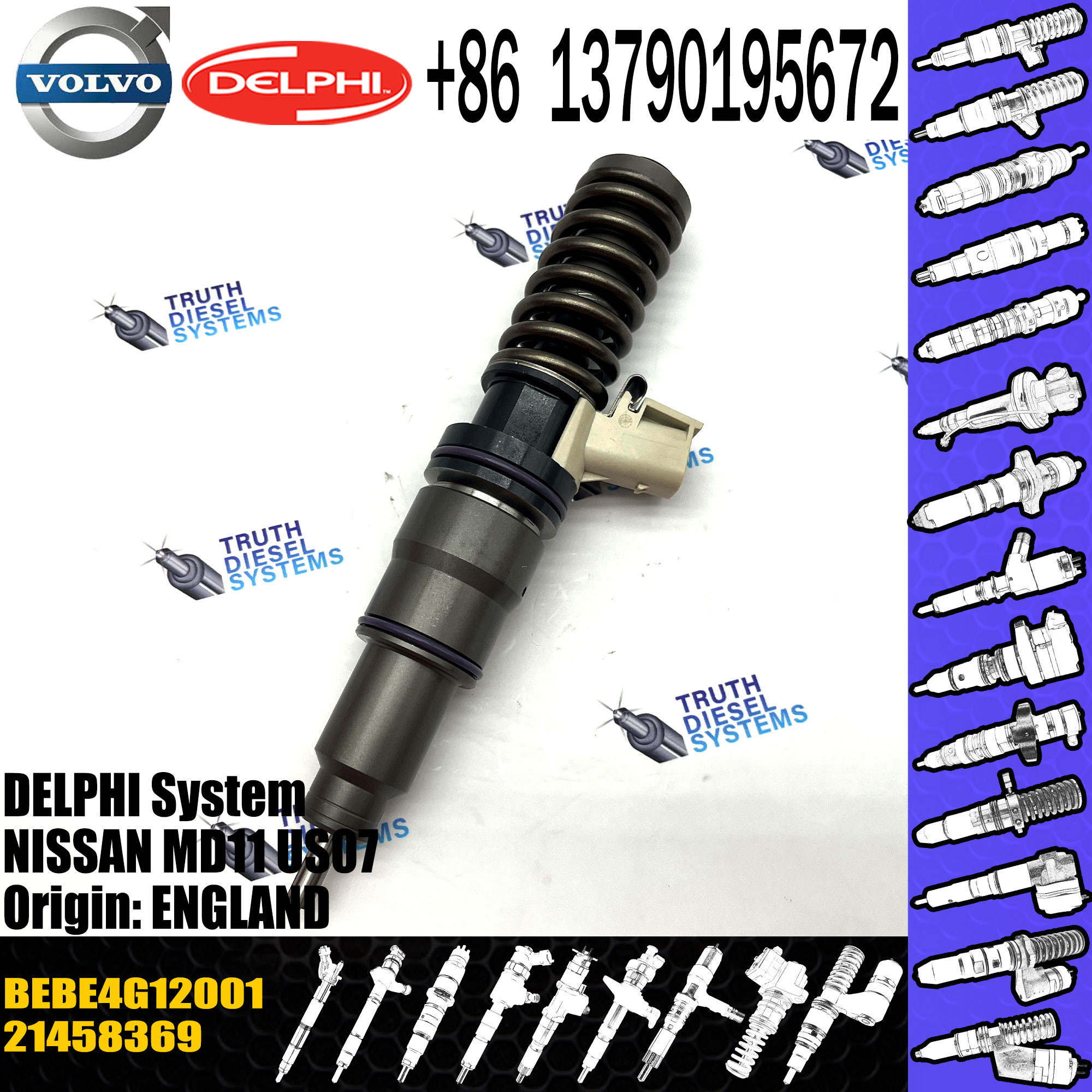 New Diesel Fuel Injector 21458369 BEBE4G12001 for VOL BEBE4G12001 21458369 85003658 85013160