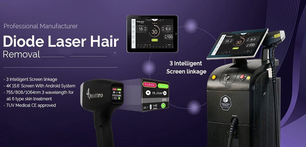1600W Power Supply 808nm Diode Laser XL Hair Removal Epliator For Stationary Style