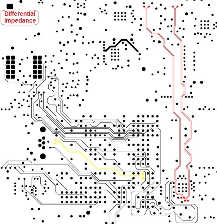 Flexible Printed Circuit FPC on Polyimide with 90ohm Impedance Controlled