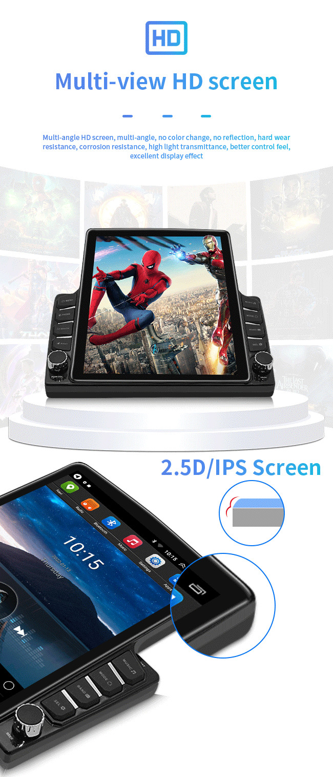 Vertical Car Android GPS Navigation 9.7 Inch Multi Languages 4G WiFi Carplay