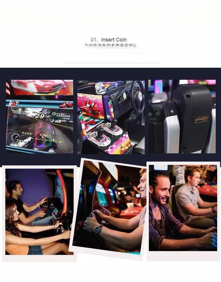 3D 32 Inch Outrun Arcade Machine Electronic Car Driving Arcade Game Enjoyable