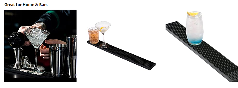 BM-004 Disposable Custom Rubber Beer Bar Mat Spill Mat Rail Drip Mat