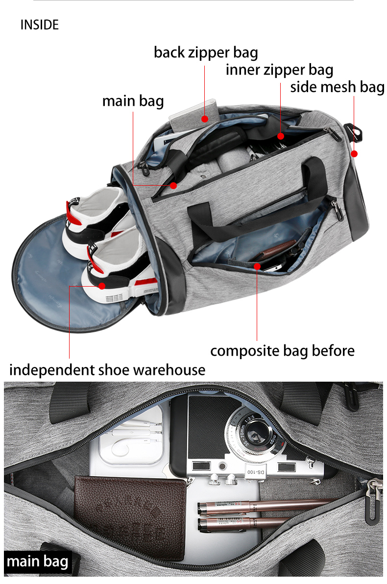 Animal Prints Travel Duffle Bag Sports Fitness Duffel Bag Multi Compartment