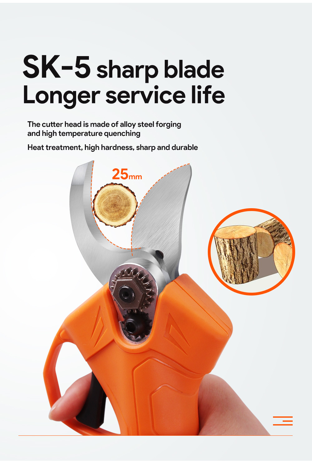 Swansoft F20 New Designed Li-ion Battery Powered Electric Pruner Scissors with 25mm cutting diameter