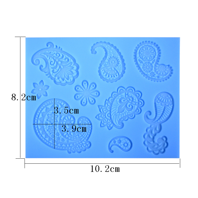 Reusable Silicone Baking Utensils Edible Square Lace Mats For Cake Decorating