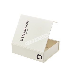Customized White Collapsible Rigid Boxes Without Magnets For Gifts