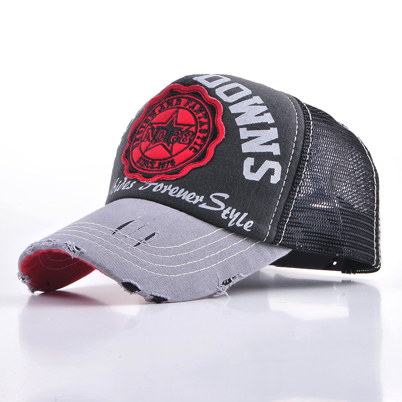 Vintage Adjustable 5 Panel Trucker Hat Men Women Summer Washed Trucker Cap