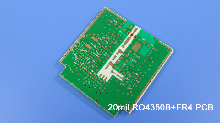 4 Layer Hybrid PCB Made On 20mil RO4350B and FR-4 for GPS Transceiver
