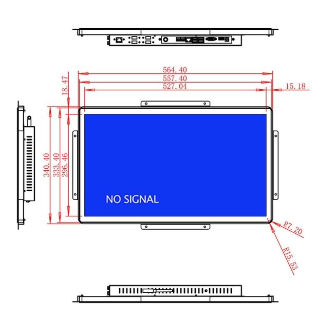 23.8-Inch Monitor for Transportation Kiosks and Ticketing Machines