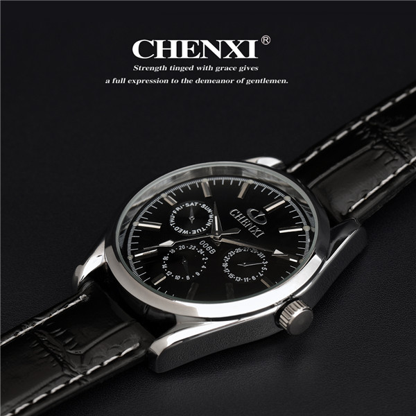 Fashion Jewelry Wholesale Price Watch Manufacturer Stainless Steel Case Leather Watche Man