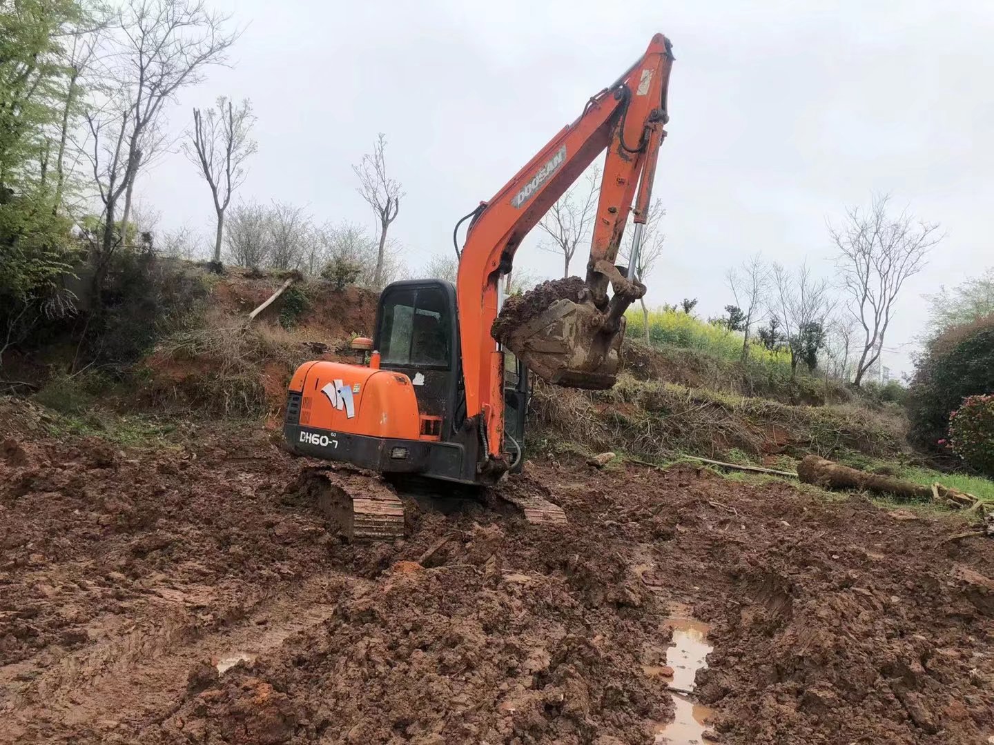 2010 EX60 Second Hand Mini Excavator 38.1kw With Original Hydraulic Valve
