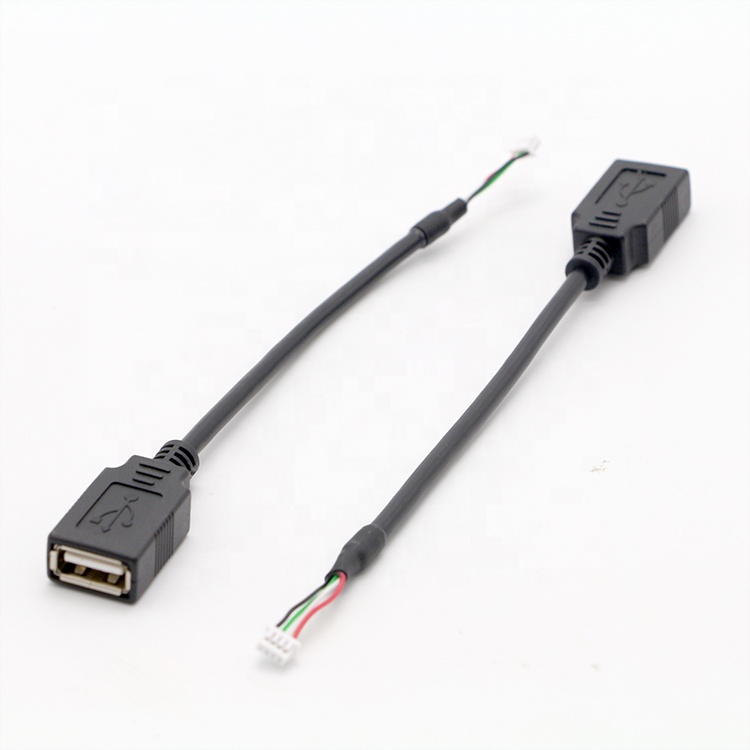 Assembly USB A Female to JST 2 3 4 Pin PH XH 1.0mm 1.25mm 1.5mm 2.0m Pitch Wire Cable